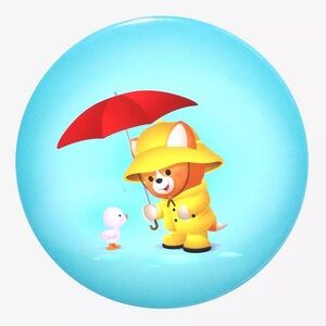 🔥10/$15 Corgi Rainy Day Button Pin 3 inches